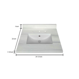 Stock Top 3 CM Woodgrain 24.5 In W x 22 In D - Bathroom Vanities Outlet