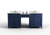 Kensington 84 in All Wood Vanity in Navy Blue - Cabinet Only