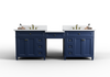 Kensington 96 inch All Wood Vanity in Navy Blue - Cabinet Only