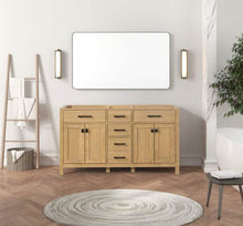 Load image into Gallery viewer, London 59.5 Inch- Double Bathroom Vanity in Desert Oak - Bathroom Vanities Outlet