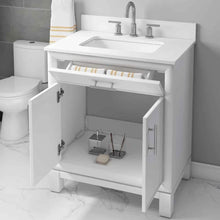 Load image into Gallery viewer, Clifden 30" White Vanity with Quartz Top - Bathroom Vanities Outlet