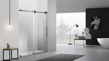 Load image into Gallery viewer, Sofi 60 in. x 79 in. Frameless Rolling Shower Door in Black - Bathroom Vanities Outlet