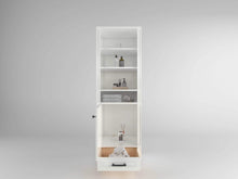 Load image into Gallery viewer, Windsor All Wood Linen Tower in Bright White - Bathroom Vanities Outlet