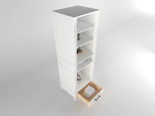 Load image into Gallery viewer, Windsor All Wood Linen Tower in Bright White - Bathroom Vanities Outlet