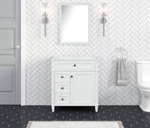 Load image into Gallery viewer, Kensington 29.5 Left Drawers in All Wood Vanity in Bright White - Cabinet Only - Bathroom Vanities Outlet
