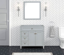 Load image into Gallery viewer, Kensington 35.5 Left in All Wood Vanity in Metal Gray - Cabinet Only - Bathroom Vanities Outlet