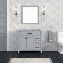 Load image into Gallery viewer, London 35.5 Inch- Single Bathroom Vanity in Metal Gray - Bathroom Vanities Outlet