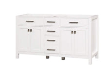 Load image into Gallery viewer, London 59.5 Inch- Double Bathroom Vanity in Bright White - Bathroom Vanities Outlet