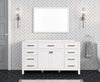 London 59.5 Inch Single Bathroom Vanity in Bright White - Bathroom Vanities Outlet