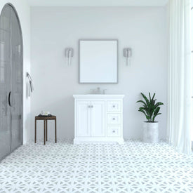 Marietta 35.5 inch Bathroom Vanity in White- Cabinet Only - Bathroom Vanities Outlet