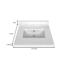 Load image into Gallery viewer, Stock Top 3 CM Carrara White Quartz 24.5 In W x 22 In D - Bathroom Vanities Outlet