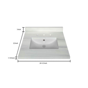 Stock Top 3 CM Woodgrain 24.5 In W x 22 In D - Bathroom Vanities Outlet