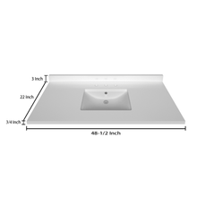 Load image into Gallery viewer, Stock Top 2 CM Pure White 48.5 In W x 22 In D - Bathroom Vanities Outlet