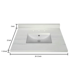 Stock Top 3 CM Woodgrain 30.5 In W x 22 In D - Bathroom Vanities Outlet