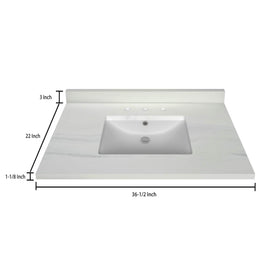 Stock Top 3 CM Woodgrain 36.5 In W x 22 In D - Bathroom Vanities Outlet