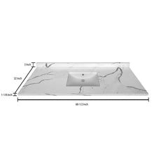 Load image into Gallery viewer, Stock Top 3 CM Calacatta White Quartz 60.5 Single In W x 22 In D - Bathroom Vanities Outlet
