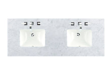 Load image into Gallery viewer, Renovate for Less Atlanta 60" Double 3 CM Top, Carrara White Marble w/ Sink