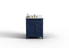 Load image into Gallery viewer, Kensington 29.5 Right Drawers in All Wood Vanity in Navy Blue - Cabinet Only