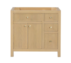 Bristol 35.5 in. All Wood Vanity in Natural White Ash - Cabinet Only