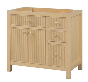 Bristol 35.5 in. All Wood Vanity in Natural White Ash - Cabinet Only