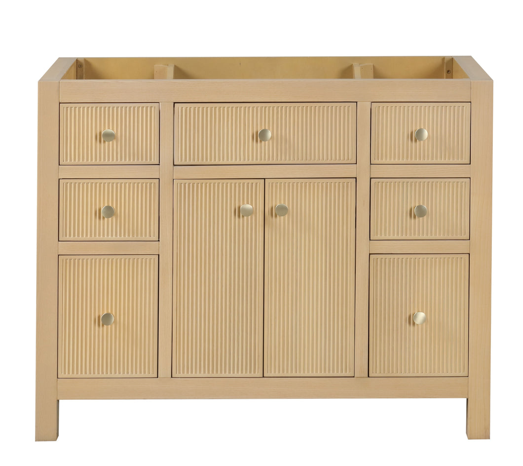 Bristol 41.5 in. All Wood Vanity in Natural White Ash - Cabinet Only