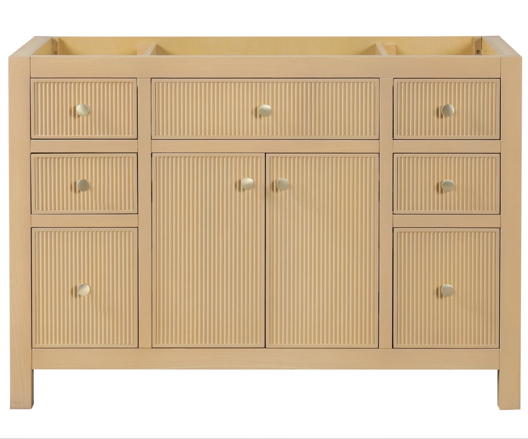 Bristol 47.5 in. All Wood Vanity in Natural White Ash - Cabinet Only