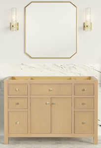 Bristol 47.5 in. All Wood Vanity in Natural White Ash - Cabinet Only