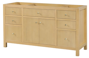 Bristol 59.5 in. Single Sink All Wood Vanity in Natural White Ash - Cabinet Only
