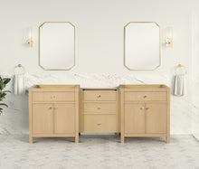 Load image into Gallery viewer, Bristol 84 in. (3 Drawer Bridge) All Wood Vanity in Natural White Ash - Cabinet Only