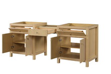 Load image into Gallery viewer, Bristol 84 in. (Make Up Bridge) All Wood Vanity in Natural White Ash - Cabinet Only