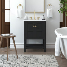 Load image into Gallery viewer, Nearmé Dallas 23.5 Inch Bathroom Vanity in Black- Cabinet Only - Bathroom Vanities Outlet