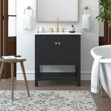 Load image into Gallery viewer, Nearmé Dallas 29.5 Inch Bathroom Vanity in Black- Cabinet Only - Bathroom Vanities Outlet