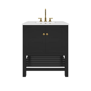 Nearmé Dallas 29.5 Inch Bathroom Vanity in Black- Cabinet Only - Bathroom Vanities Outlet