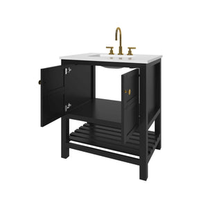 Nearmé Dallas 29.5 Inch Bathroom Vanity in Black- Cabinet Only - Bathroom Vanities Outlet