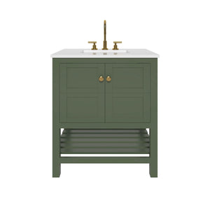 Nearmé Dallas 29.5 Inch Bathroom Vanity in Sage- Cabinet Only - Bathroom Vanities Outlet