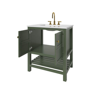 Nearmé Dallas 29.5 Inch Bathroom Vanity in Sage- Cabinet Only - Bathroom Vanities Outlet