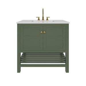 Nearmé Dallas 35.5 Inch Bathroom Vanity in Sage- Cabinet Only - Bathroom Vanities Outlet