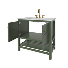 Load image into Gallery viewer, Nearmé Dallas 35.5 Inch Bathroom Vanity in Sage- Cabinet Only - Bathroom Vanities Outlet