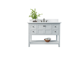 Nearmé Dallas 47.5 Inch Bathroom Vanity in White - Cabinet Only