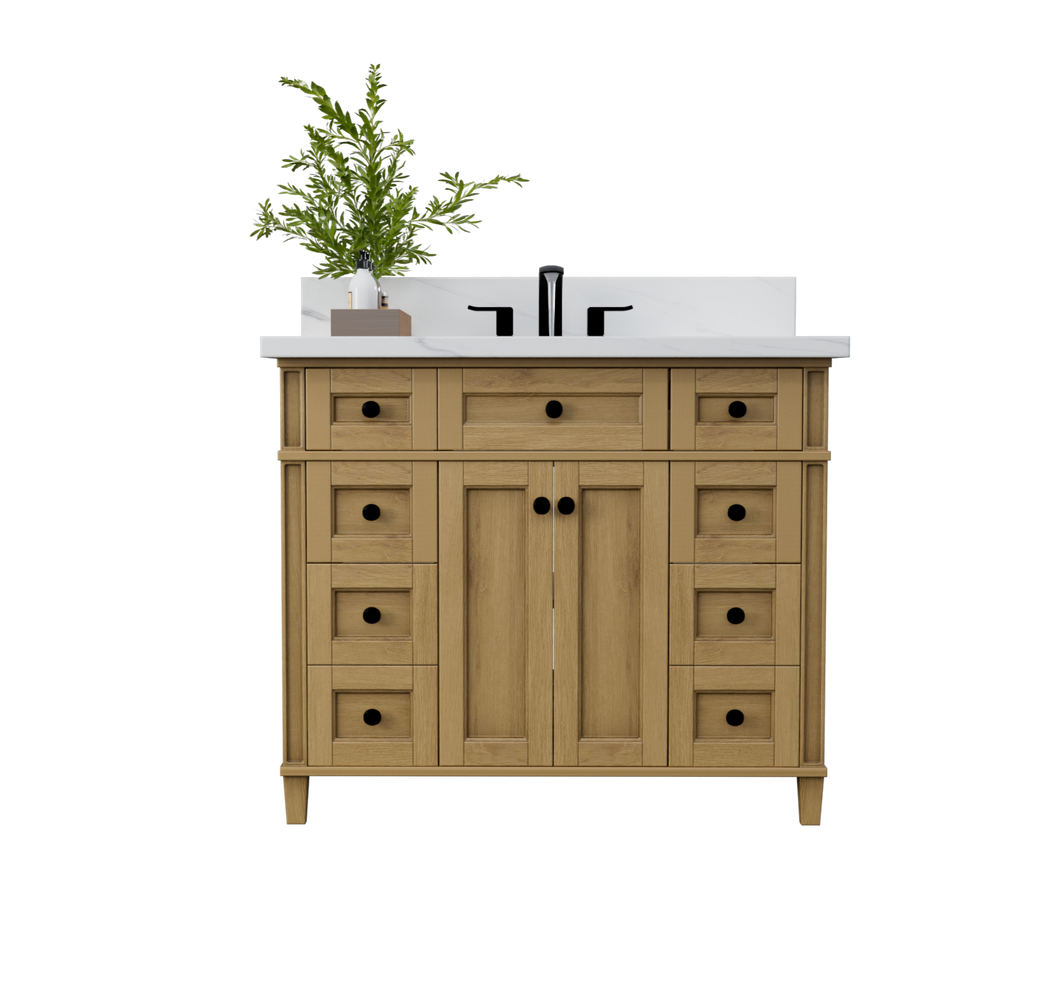 Kensington 42 Bath Vanity Solid Wood Oak Renovate for Less Atlanta Roswell Marietta Norcross