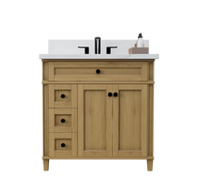 Load image into Gallery viewer, Kensington 36 Left Drawer Bath Vanity Solid Wood Oak Renovate for Less Atlanta Roswell Marietta Norcross