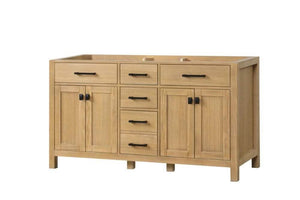 London 59.5 Inch- Double Bathroom Vanity in Desert Oak - Bathroom Vanities Outlet