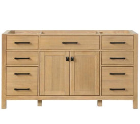 London 59.5 Inch- Single Bathroom Vanity in Desert Oak - Bathroom Vanities Outlet