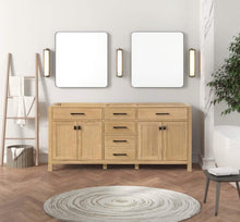 Load image into Gallery viewer, London 71.5 Inch- Double Bathroom Vanity in Desert Oak - Bathroom Vanities Outlet