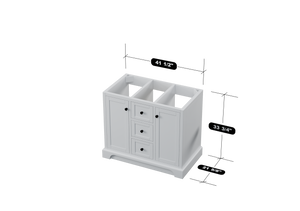 Marietta 41.5 inch Single Bathroom Vanity in White - Cabinet Only