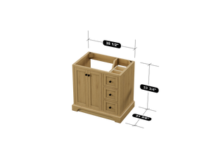 Marietta 35.5 inch Bathroom Vanity in Desert Oak - Cabinet Only