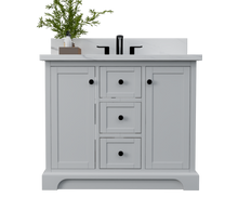 Load image into Gallery viewer, Marietta 42 inch bathroom all wood vanity in white Renovate for Less Atlanta Bathroom Vanity Outlet Solid wood frame