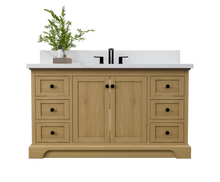 Load image into Gallery viewer, Marietta 60 Bath Vanity Solid Wood Oak Renovate for Less Atlanta Roswell Marietta Norcross
