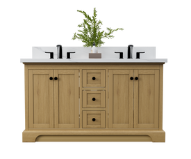 Marietta 60 Double Bath Vanity Solid Wood Oak Renovate for Less Atlanta Roswell Marietta Norcross