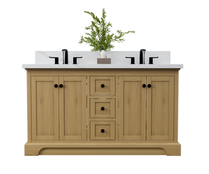 Marietta 60 Double Bath Vanity Solid Wood Oak Renovate for Less Atlanta Roswell Marietta Norcross